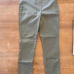 H&M Army Green Ankle-Length Dress Pants